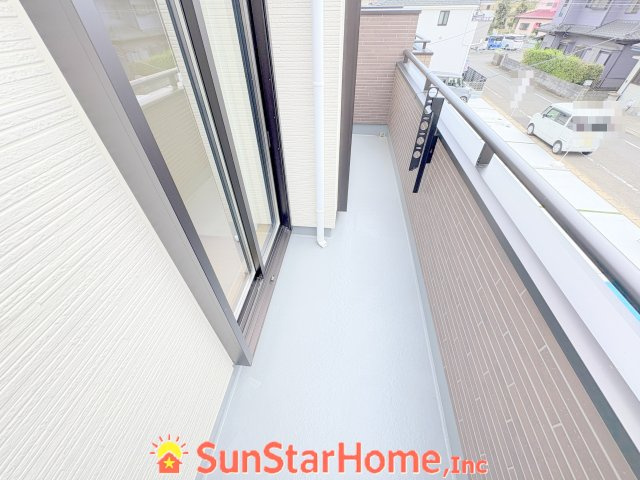 【サンスターホーム】　瑞穂町長岡1丁目　新築A号棟のバルコニー