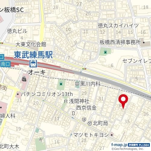 コクーン北町の地図
