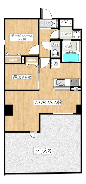 フィルージュ浦和常盤の間取り|テラス付き1SLDK☆彡