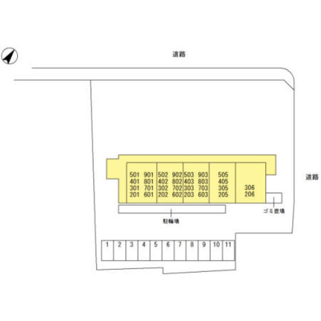 シェルト新都心のその他|配置図です。