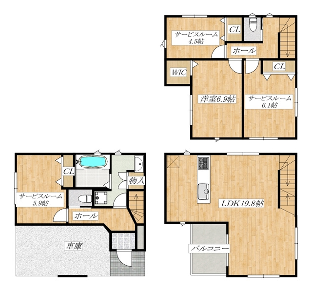 Ｋｏｌｅｔ大宮大成町の間取り|間取図です！