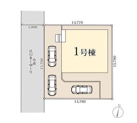 第2石岡市山崎　新築戸建の区画図