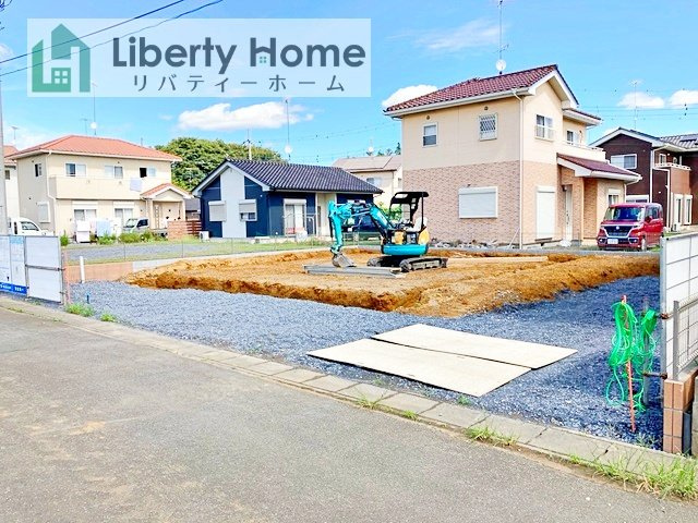 第2石岡市山崎　新築戸建の前面道路含む現地写真