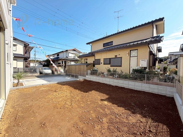つくば市緑が丘第1期　新築戸建て　1号棟の庭|広々とした日当たりの良いお庭！お子様の遊び場やガーデニングスペースに♪