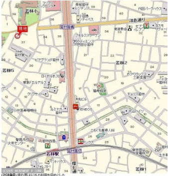 ハイタウン世田谷代田の地図