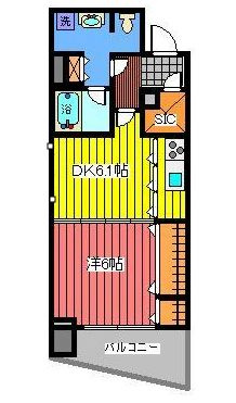 アルファスイート浦和本太フレストの間取り|☆６階角部屋の間取りです。☆