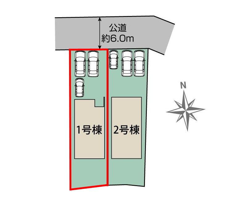 郡山市安積荒井２丁目　　　１号棟　　　安積第１小学校、安積中学区の外観|北東側から見た外観