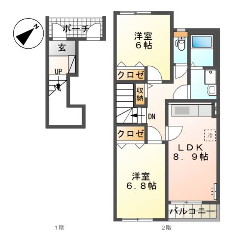 ピアコート津屋崎の間取り