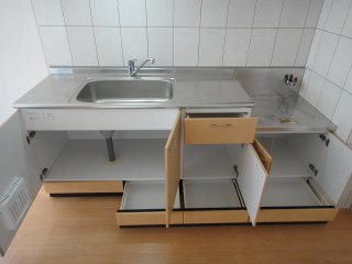 ピアコート津屋崎のキッチン|キッチン収納