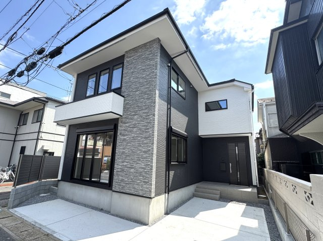 松戸市栄町４丁目新築戸建【古ヶ崎小学校：9分】の外観|完成済み内覧可能です！！