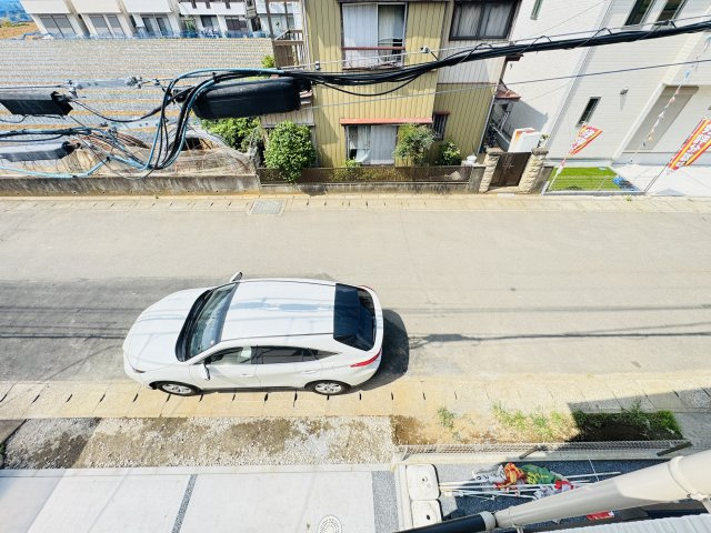 松戸市平賀新築戸建（平賀8期）の展望|バルコニーより道路側眺望
