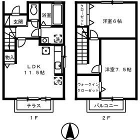 グランドソレーユ B棟の間取り
