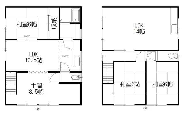 美原3丁目《三方角地》事務所跡中古住宅の間取り