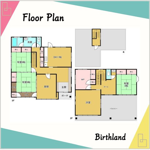 熊谷市妻沼　妻沼小・妻沼西中の間取り|【5SDK】納戸収納や廊下収納など収納充実！陽当たり良好な広々バルコニーや屋上なども魅力の間取り！