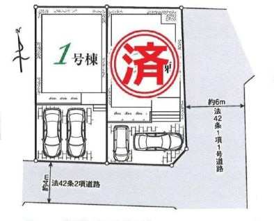 仲介手数料無料　ハートフルタウン所沢岩岡町・新築全2棟　の区画図