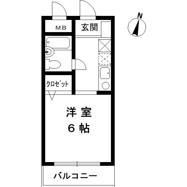 神戸市東灘区北青木４丁目のマンションの間取り