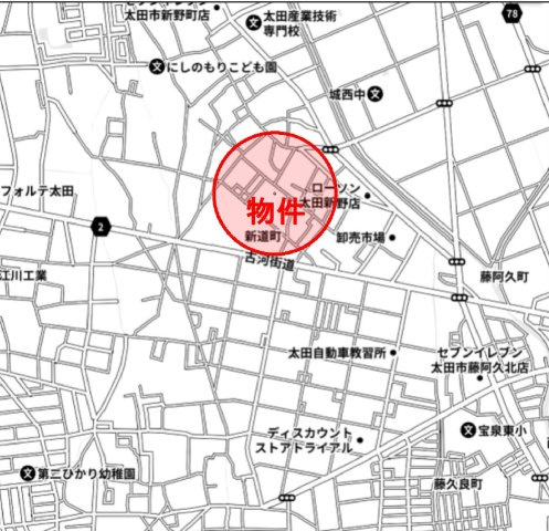 【土地】太田市新道町　A区画（全4区画）の地図|是非一度現地をご覧ください！