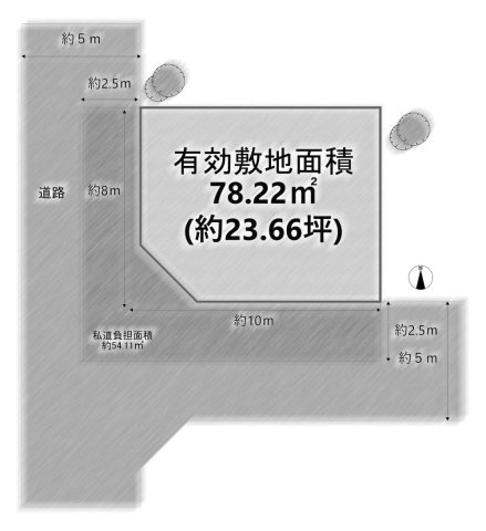 【土地図】 | 山田久田町　建築条件無し売土地