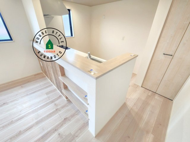 N・熊本市北区大窪5丁目第1-2棟（1号棟）　の内観：施工例|キッチンから立ち込める香りが今日の料理を期待させます。