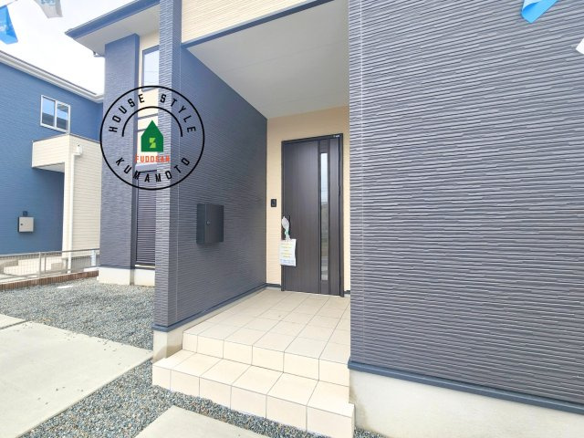 N・熊本市北区大窪5丁目第1-2棟（1号棟）　の外観：施工例|おでかけの時も帰った時も、「我が家」を最初に感じでもらえる素敵な空間に。