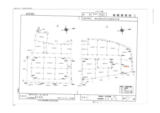 【売地】中山町大字長崎字桜町土地の土地図