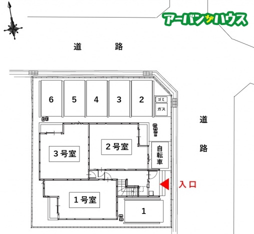 グランティック 若葉町の駐車場