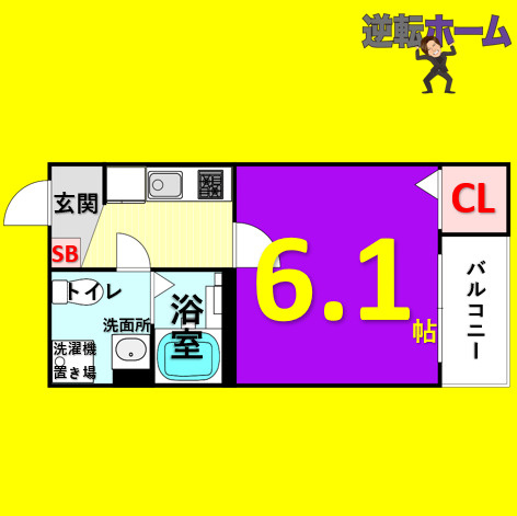 アヴニール金山(アヴニールカナヤマ)　名古屋市賃貸　仲介手数料無料の間取り