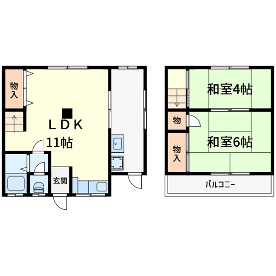 【間取り】 | 寿町貸家
