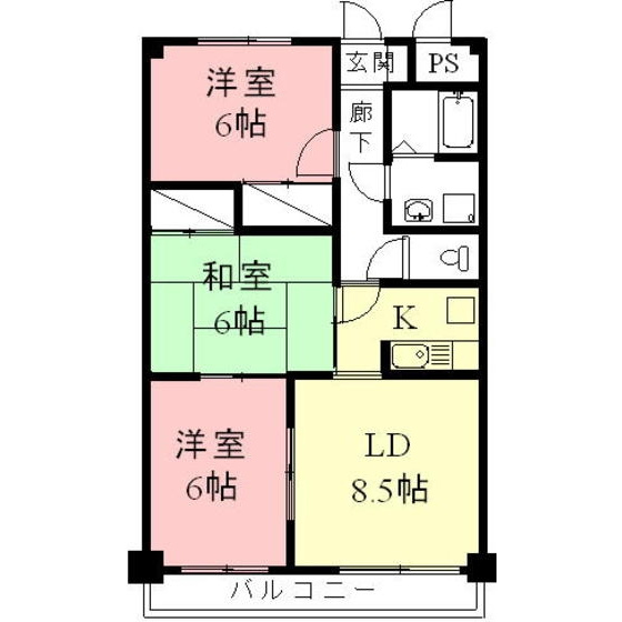 ソシエ２００１の間取り