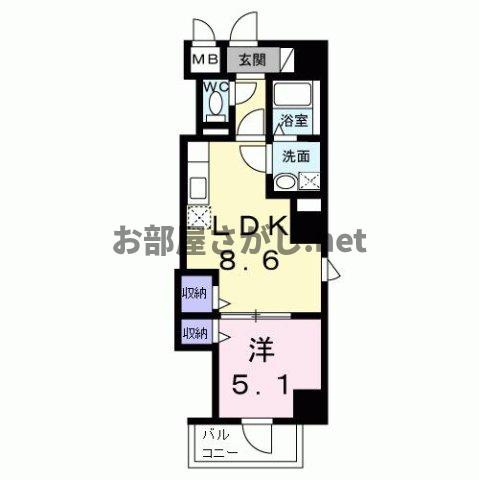 プラムツリー神楽坂【ペットOKの有名デベロッパー施工のマンション／11月中旬入居可】の間取り