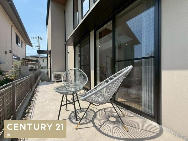 海南市且来　新築戸建の庭