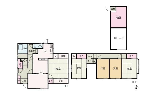 和歌山市日野　中古戸建の間取り