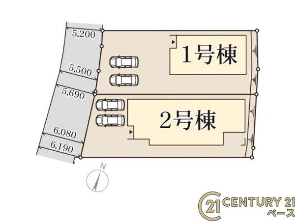リーブルガーデン龍田 ２号棟 ／新築一戸建の区画図|■こちらの物件は２号棟です！■