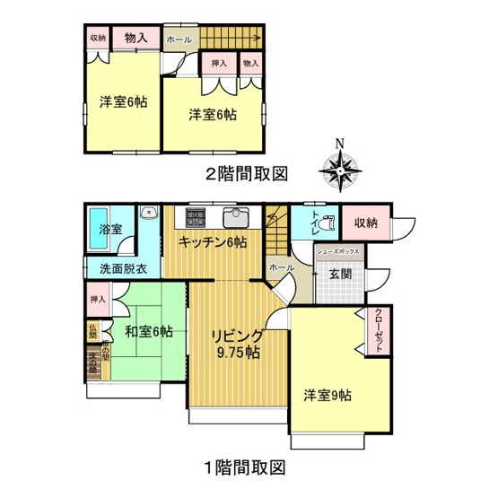【間取り】 | 北見市東相内町６５１番地２１　中古売家