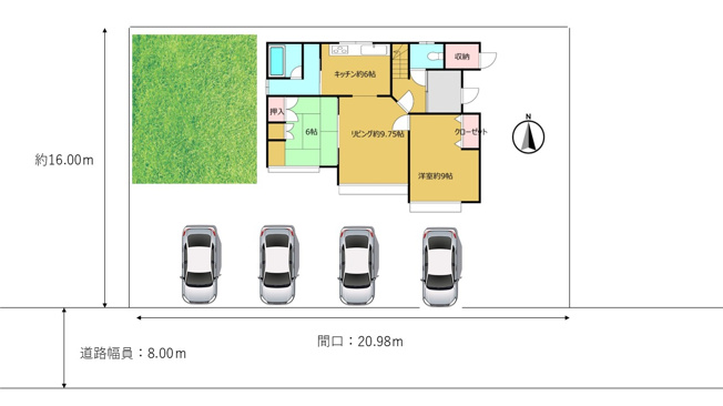 【区画図】 | 北見市東相内町６５１番地２１　中古売家
