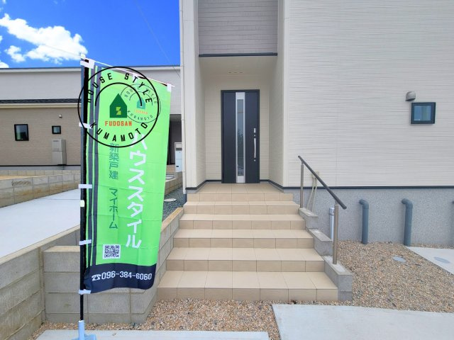 熊本市中央区出水6丁目第4-2棟（1号棟）の外観：施工例|おでかけの時も帰った時も、「我が家」を最初に感じでもらえる素敵な空間に。