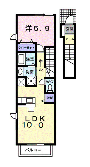 イーストニュータウンＡの間取り