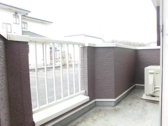 コーポ石川　Ｄのバルコニー|外からの目が気にならないバルコニーで洗濯物が干せます