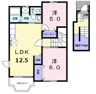 【間取り】 | ノースリバー　Ｂ