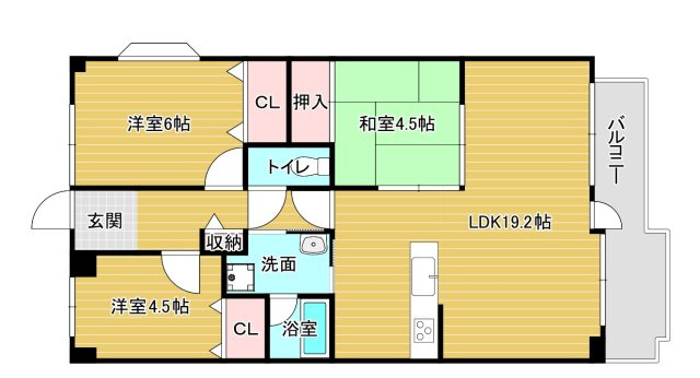 美加の台南海アーバンコンフォート弐番館の間取り