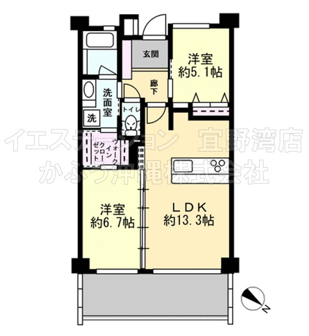 グランデプレミアムビスタ野嵩EASTの間取り