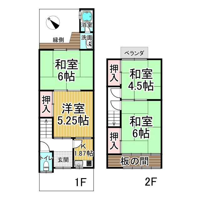 田中西浦町　中古テラスの間取り