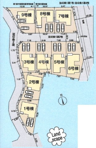 あきる野市瀬戸岡全９棟　新築分譲の区画図|残り５棟！