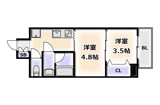 【間取り】 | N°77NANBA