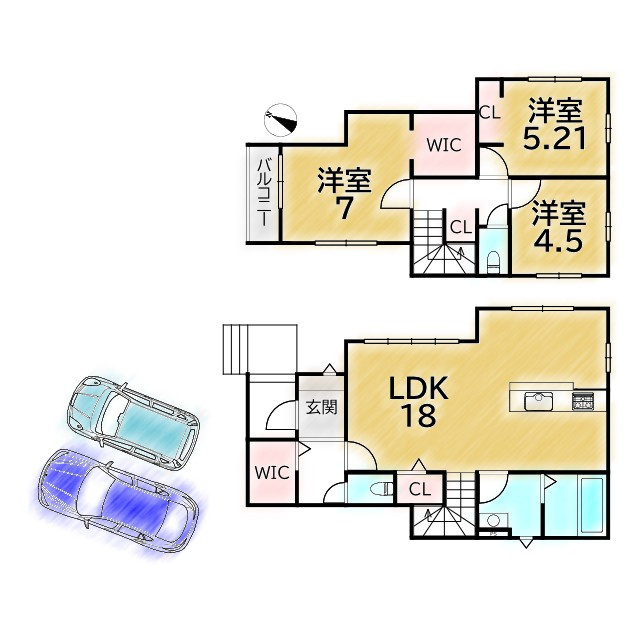 上賀茂本山 新築戸建(11号地)の間取り