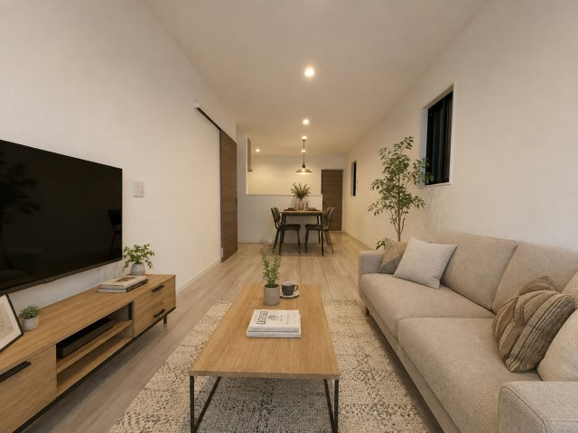 馬場見場走りの居間・リビング|※家具はCG加工によるイメージです