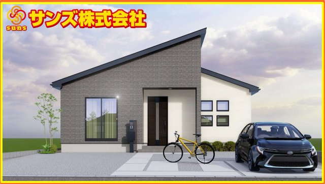 郡山市安積町南長久保２丁目　　　１号棟　　　安積第３小学校、安積第２中学区の外観|南西側から見た外観