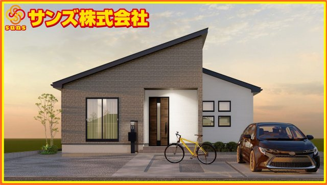 郡山市安積町南長久保２丁目　　　１号棟　　　安積第３小学校、安積第２中学区の前面道路含む現地写真|南側前面道路
