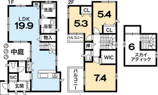 【間取り】 | スリースターヒルズ紫竹西南町