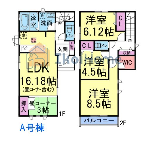 明石市西明石町2丁目　全2棟　A号棟の間取り|【ホームページに現地動画掲載中】●年中無休：当日予約可●南向きの4LDK+S！性能評価有、省エネ住宅